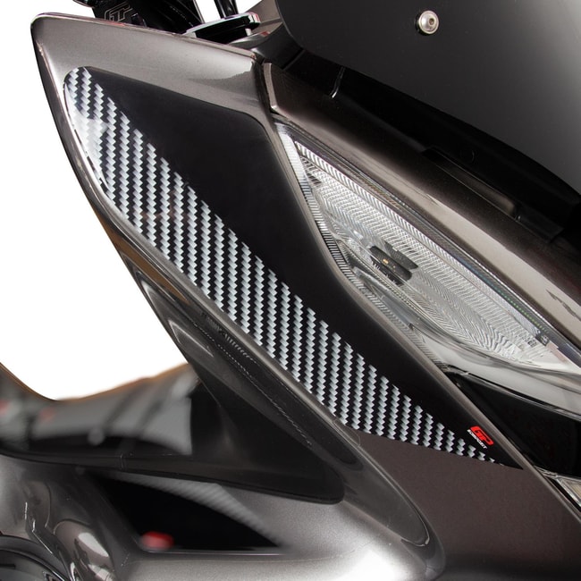 Honda PCX 125 / 150 2018-2020 siyah-karbon (çift) için GPK kaporta 3D çıkartmaları