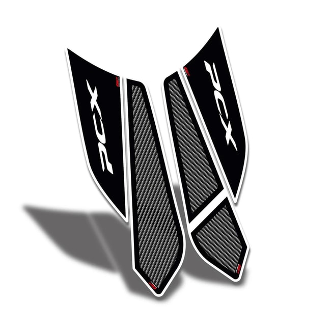 GPK foot board 3D stickers for Honda PCX 125 / 150 2018-2020 black-white