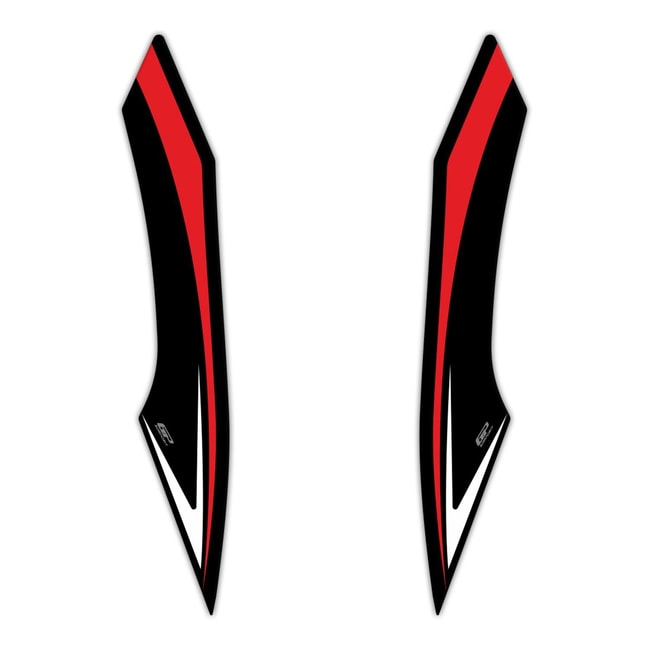 GPK fairing side 3D stickers for Honda PCX 125 2021-2023 black-red (pair)