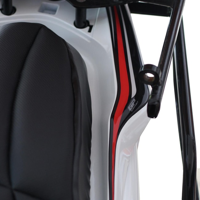 Adesivos de cauda GPK 3D para Honda PCX 125 2021-2023 preto-vermelho (par)