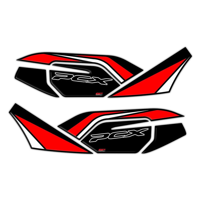 GPK foot board 3D stickers for PCX 125 2021-2023 black-red (pair)
