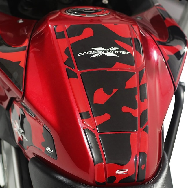 Set plăcuțe rezervor GPK 3D pentru Honda VFR800X Crossrunner 2015-2020 negru-roșu