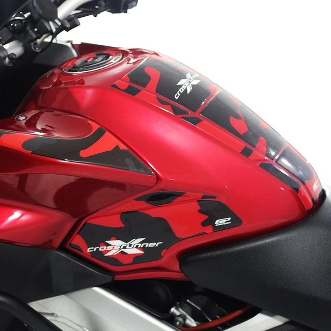 Set paraserbatoio GPK 3D per Honda VFR800X Crossrunner 2015-2020 nero-rosso
