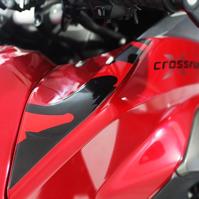 GPK Tankpad Set 3D für Honda VFR800X Crossrunner 2015-2020 schwarz-rot