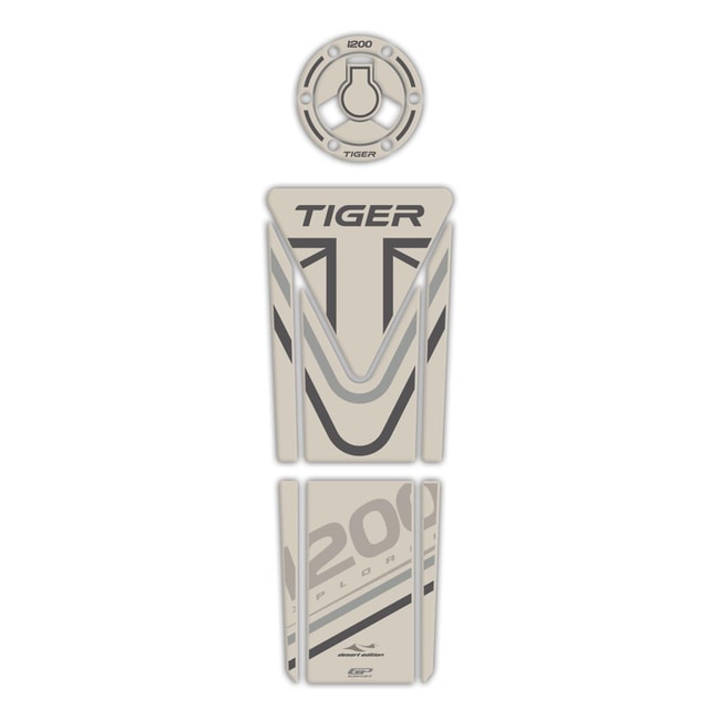 Set protezioni serbatoio GPK 3D per Triumph Tiger Explorer 1200 2014-2016 colore sabbia