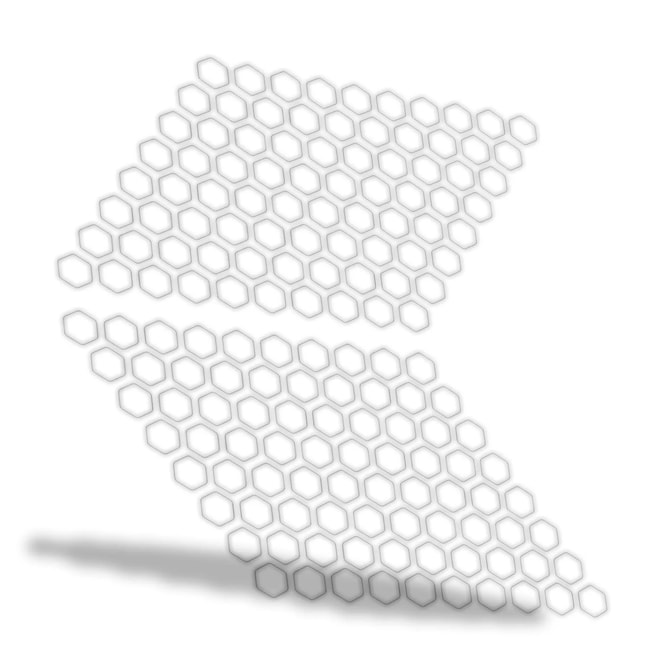 Set paraserbatoio laterale 3D universale GPK trasparente (nido d'ape)