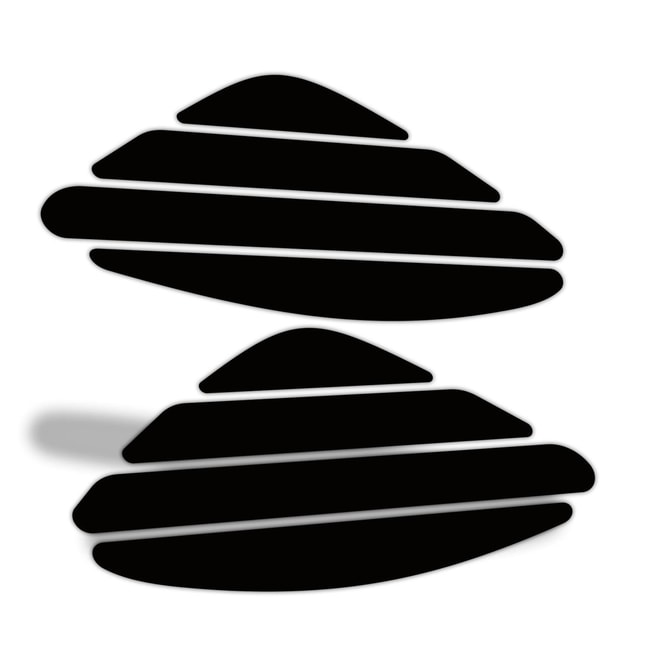 GPK universele 3D zijtankpads set zwart (lineair)