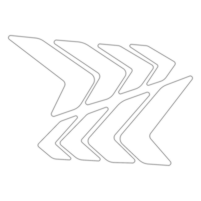 Juego de protectores de depósito laterales universales 3D GPK transparentes (flecha)