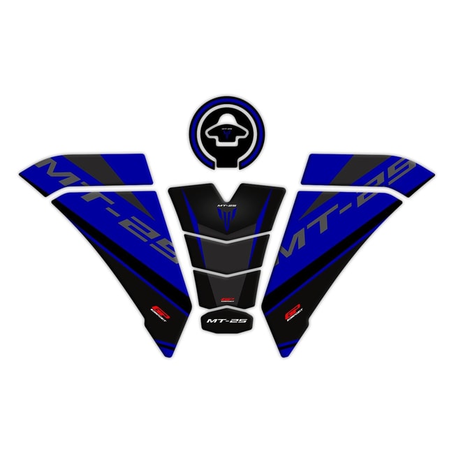 GPK σετ 3D προστατευτικά ρεζερβουάρ Yamaha MT-25 2020-2023 μπλε