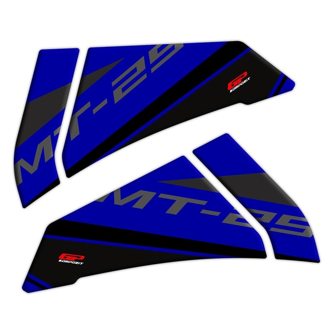 GPK tankpad 3D set voor MT-25 2020-2023 blauw