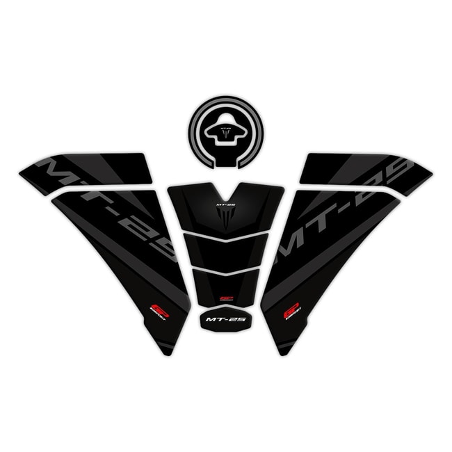GPK σετ 3D προστατευτικά ρεζερβουάρ Yamaha MT-25 2020-2023 μαύρο