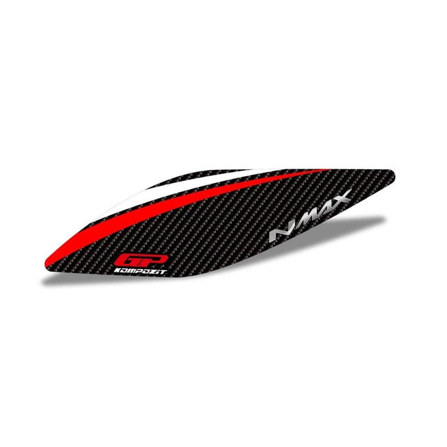 GPK 3D αυτοκόλλητο καλύμματος φίλτρου αέρα Yamaha NMAX 125 / 155 2021-2024 μαύρο-κόκκινο