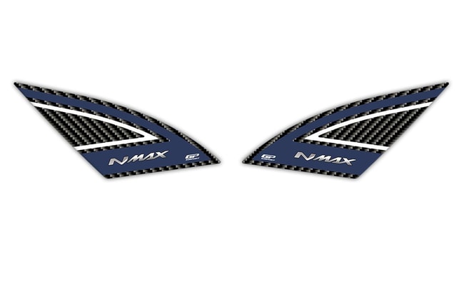 Juego de almohadillas laterales GPK 3D para NMAX 125 / 155 2021-2023 negro-azul