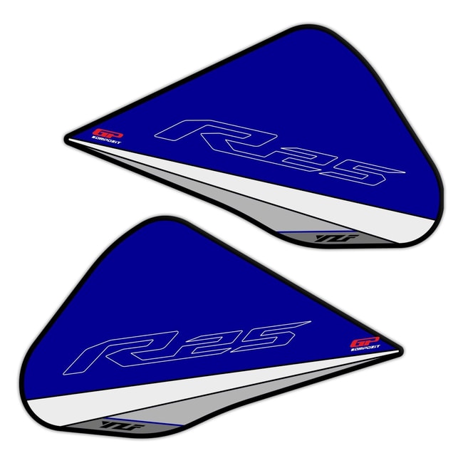 GPK tankpad 3D set voor YZF-R25 2015-2018 blauw