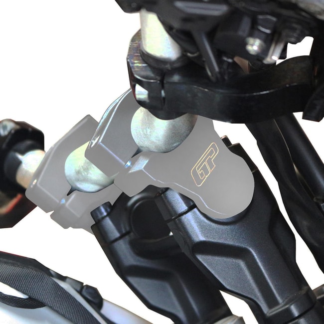 GPK schwenkbare Lenkererhöhung für Yamaha Tenere 700 2019-2023 silber