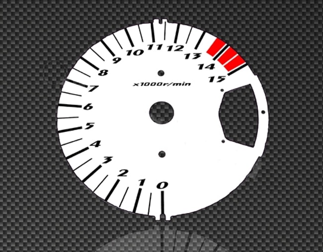 White tachometer gauge for Suzuki GSXR1000 2005-2006