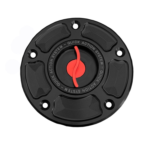 Tapón de gasolina Quick-Lock para Suzuki modelos '03-'20 negro-rojo