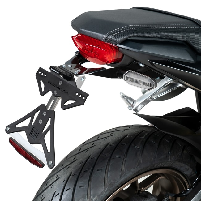 Suporte de placa Barracuda para Honda CB650R / CBR650R 2021-2023 específico para piscas originais