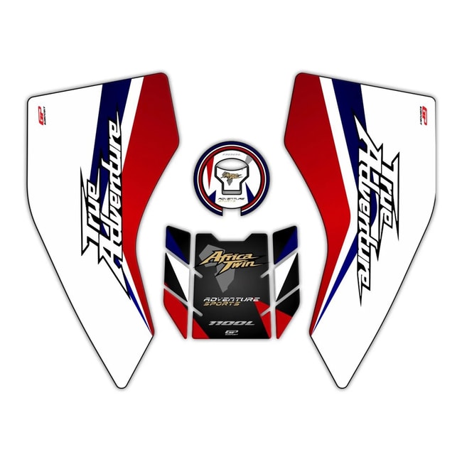 GPK tank pad 3D set for Africa Twin CRF1100L Adventure Sports 2020-2023 blue/white/red