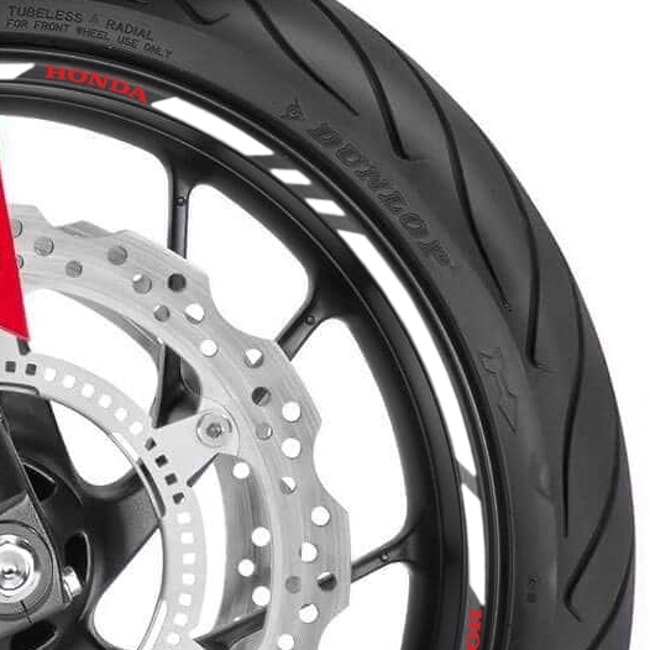 Honda wheel rim stripes with logos