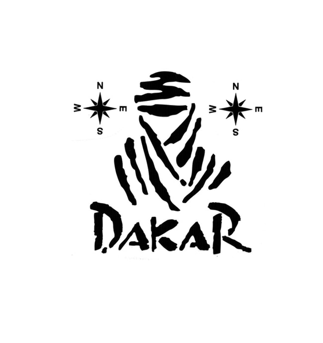 Αυτοκόλλητο Dakar μαύρο ματ