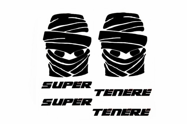 Tenere / Super Tenere siyahı için ayarlanan Touareg çıkartmaları