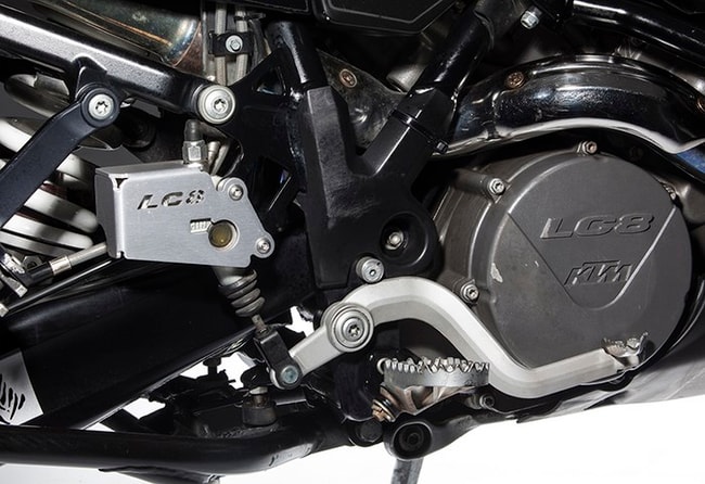 Bremspumpenschutz hinten für KTM 950 / 990 Adventure '03-'13 Silber