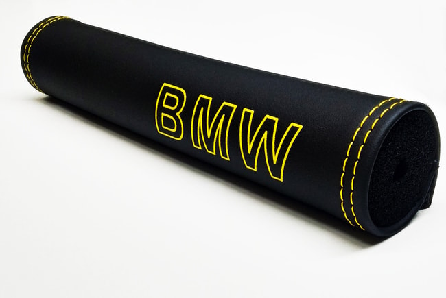 BMW tvärstångsplatta (gul logotyp)