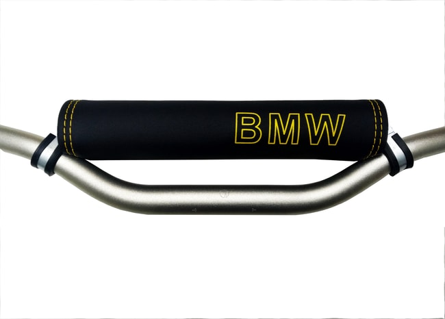 BMW dwarsbalkkussen (geel logo)