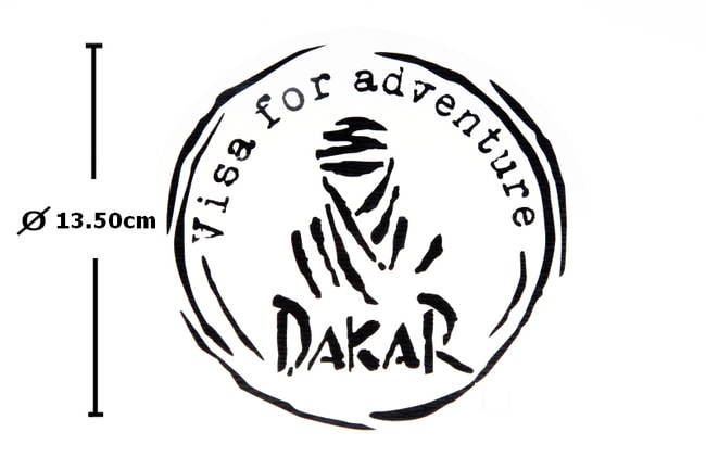 Naklejka Dakar "Visa", czarny mat