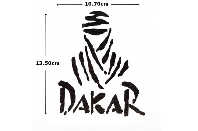 Dakar sticker zwart mat
