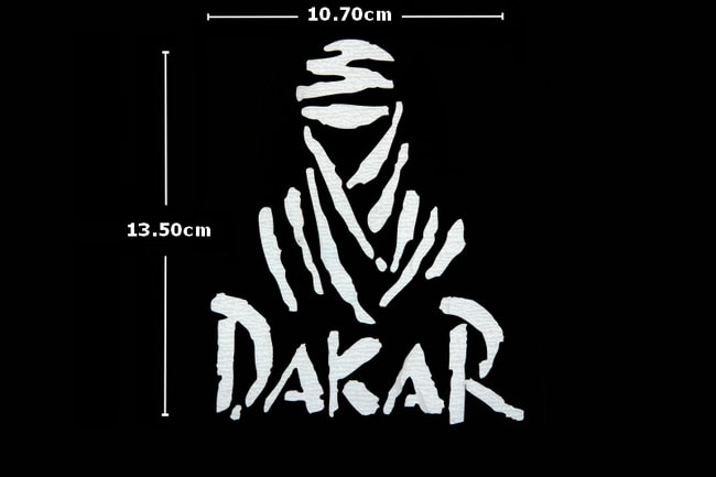 Dakar aufkleber Weiss moto