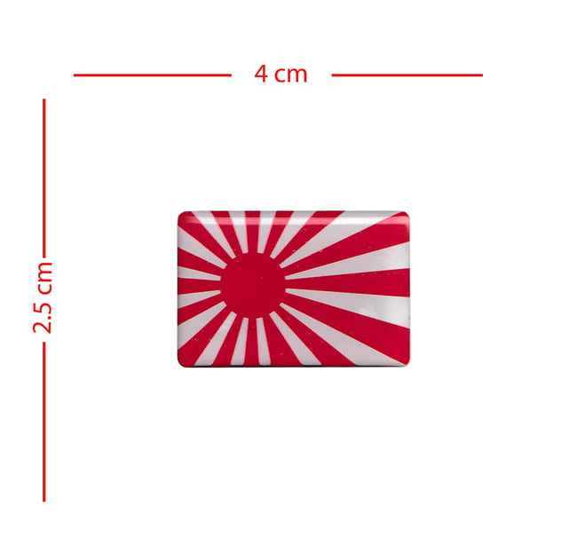 3D-Aufkleber mit japanischer Flagge aus dem 2. Weltkrieg
