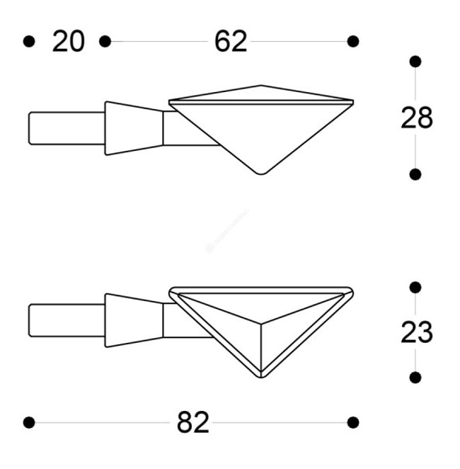 Frecce Barracuda Z-LED argento (coppia)