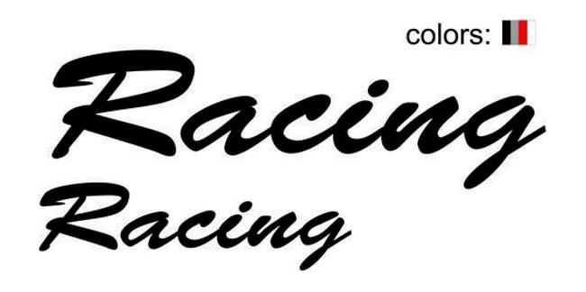 Racing sticker