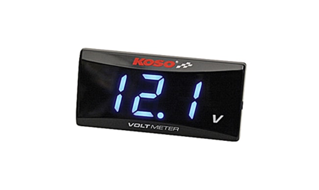 Koso Super Slim digital voltmeter blue