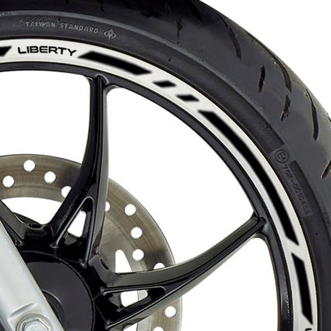 Piaggio Liberty wheel rim stripes with logos