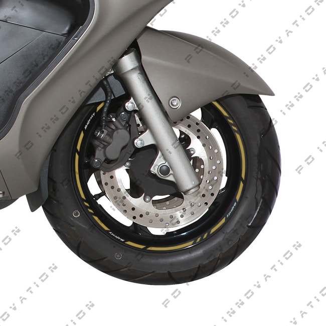 Cinta adhesiva para ruedas Yamaha Majesty con logos