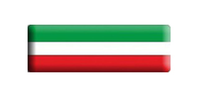 Etiqueta 3D bandera italiana