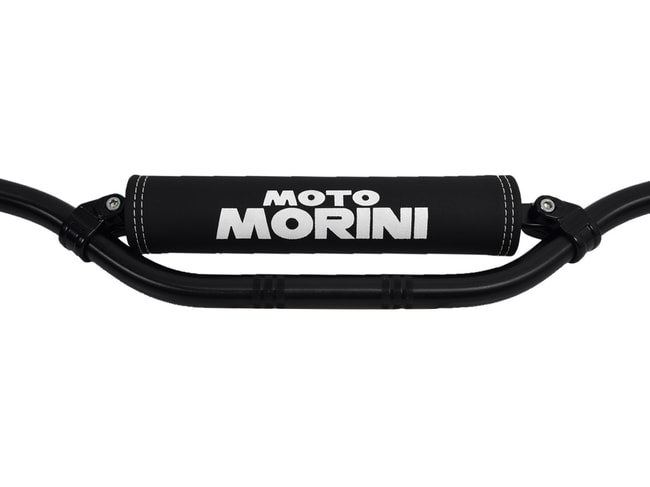 Placa transversala pentru modelele Moto Morini neagra cu logo alb