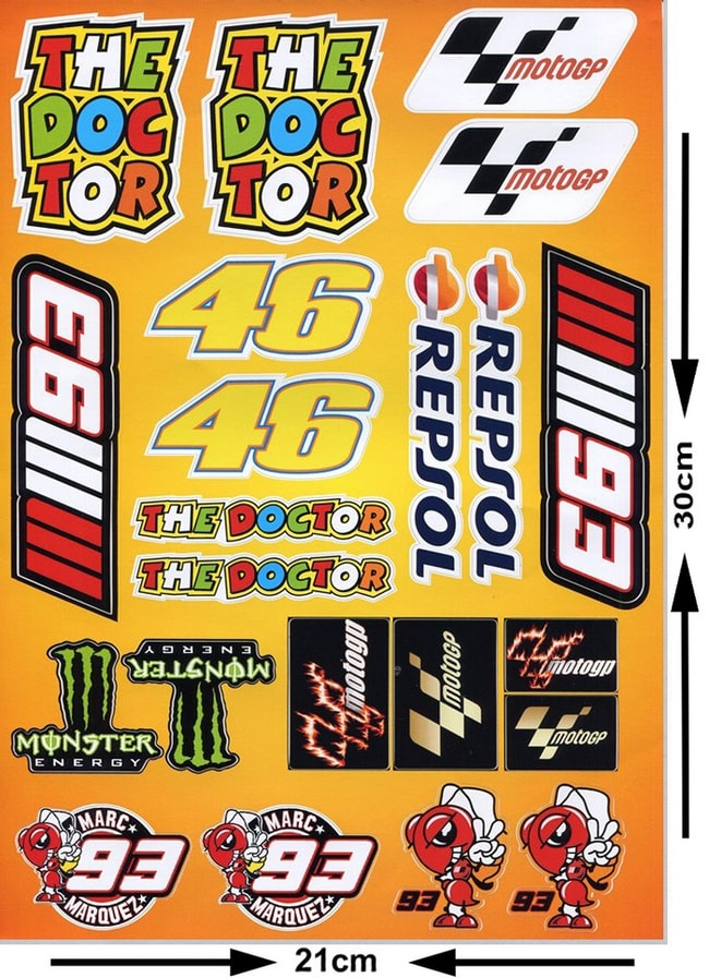 Moto GP stickers kit (21 pc.)