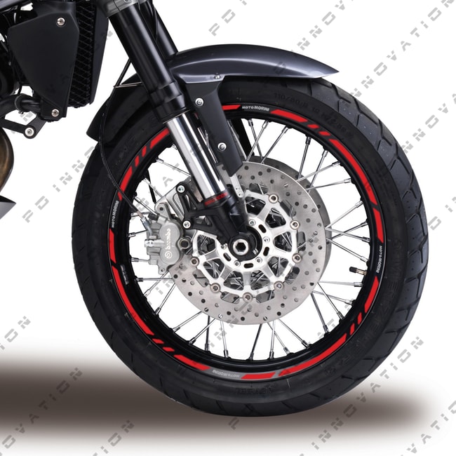 Moto Morini wheel rim stripes with logos
