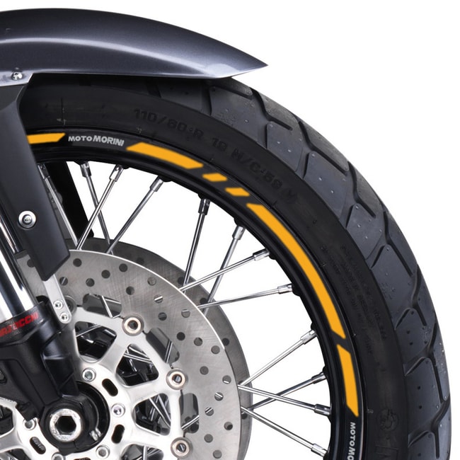 Faixas de aro de roda Moto Morini com logotipos
