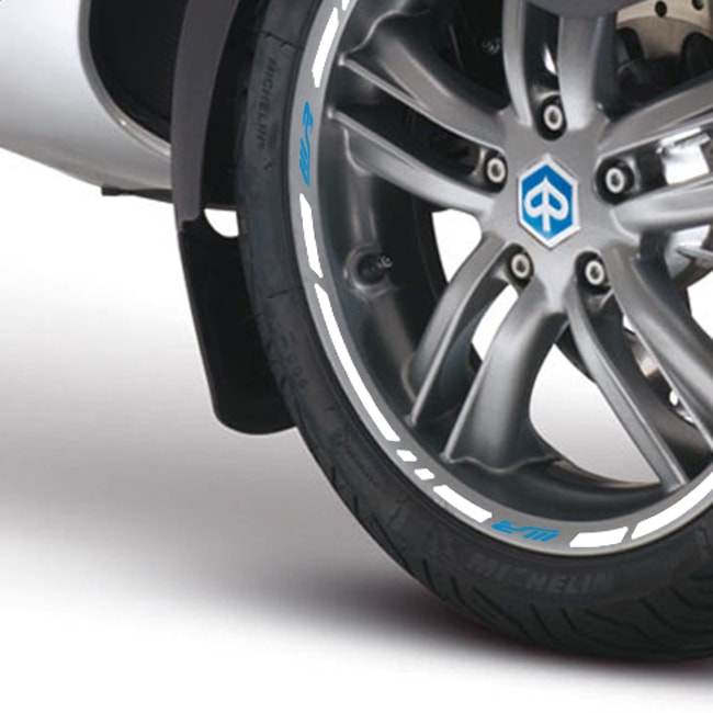 Cinta adhesiva para ruedas Piaggio MP3 con logos