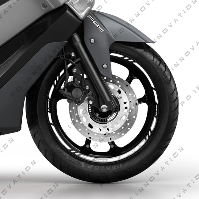 Listras nos aros das rodas Yamaha NMAX 125/155 com logotipos
