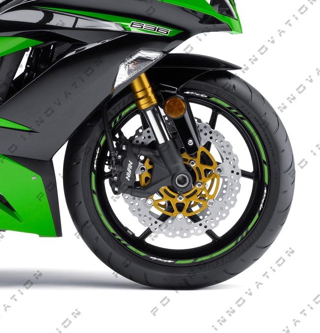 Strisce ruote Kawasaki Ninja con logo