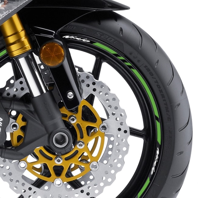 Kawasaki Ninja wheel rim stripes with logos