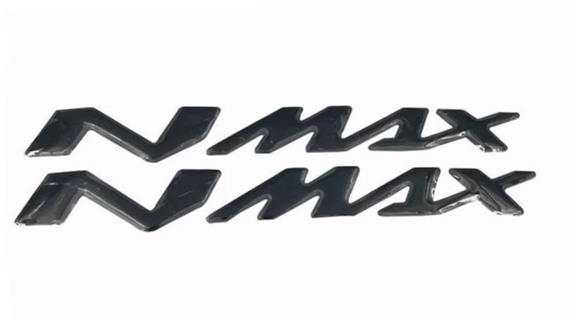 NMAX 125 / 155 için siyah 3D çıkartmalar (çift)