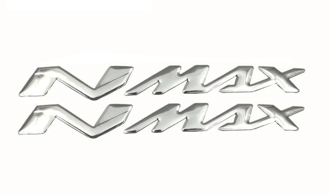 3D stickers chroom voor NMAX 125 / 155 (paar)