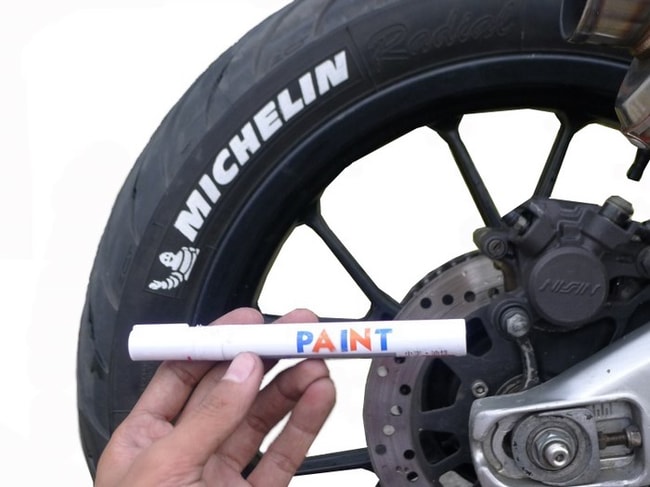 Permanent tire marker white
